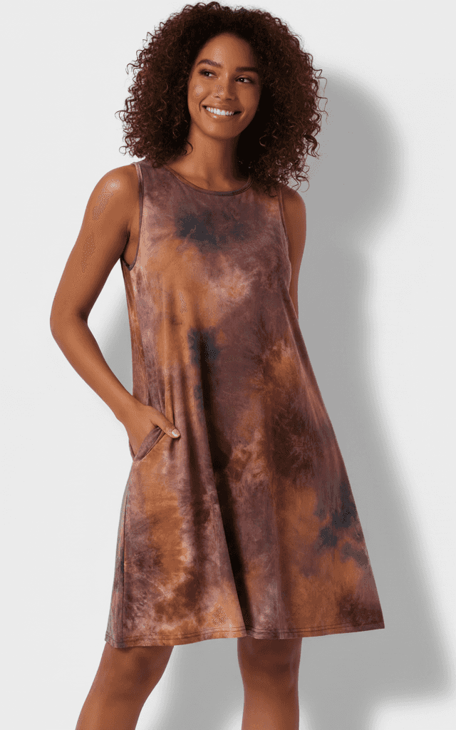 غطاء شاطئ ميني من الشاش الأزرق الفاتح بأزرار أمامية مع أكمام كشكشة وحافة متدرجة